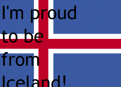 Icelandic pride.