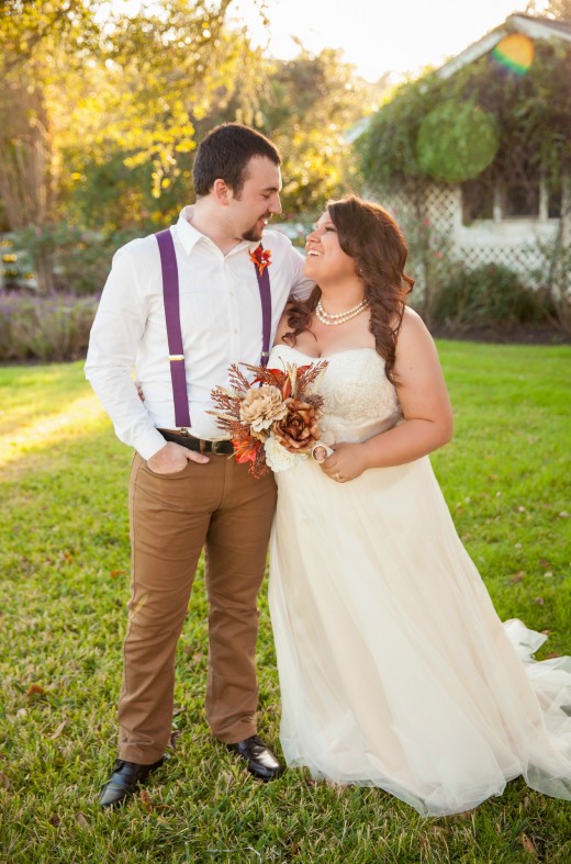 James and I on our wedding day, 2015, eight years after we started dating.