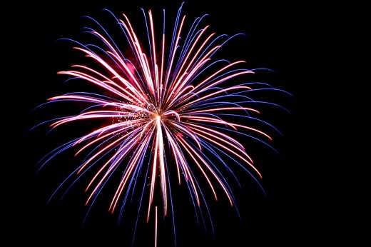 Fireworks were shared in the evening