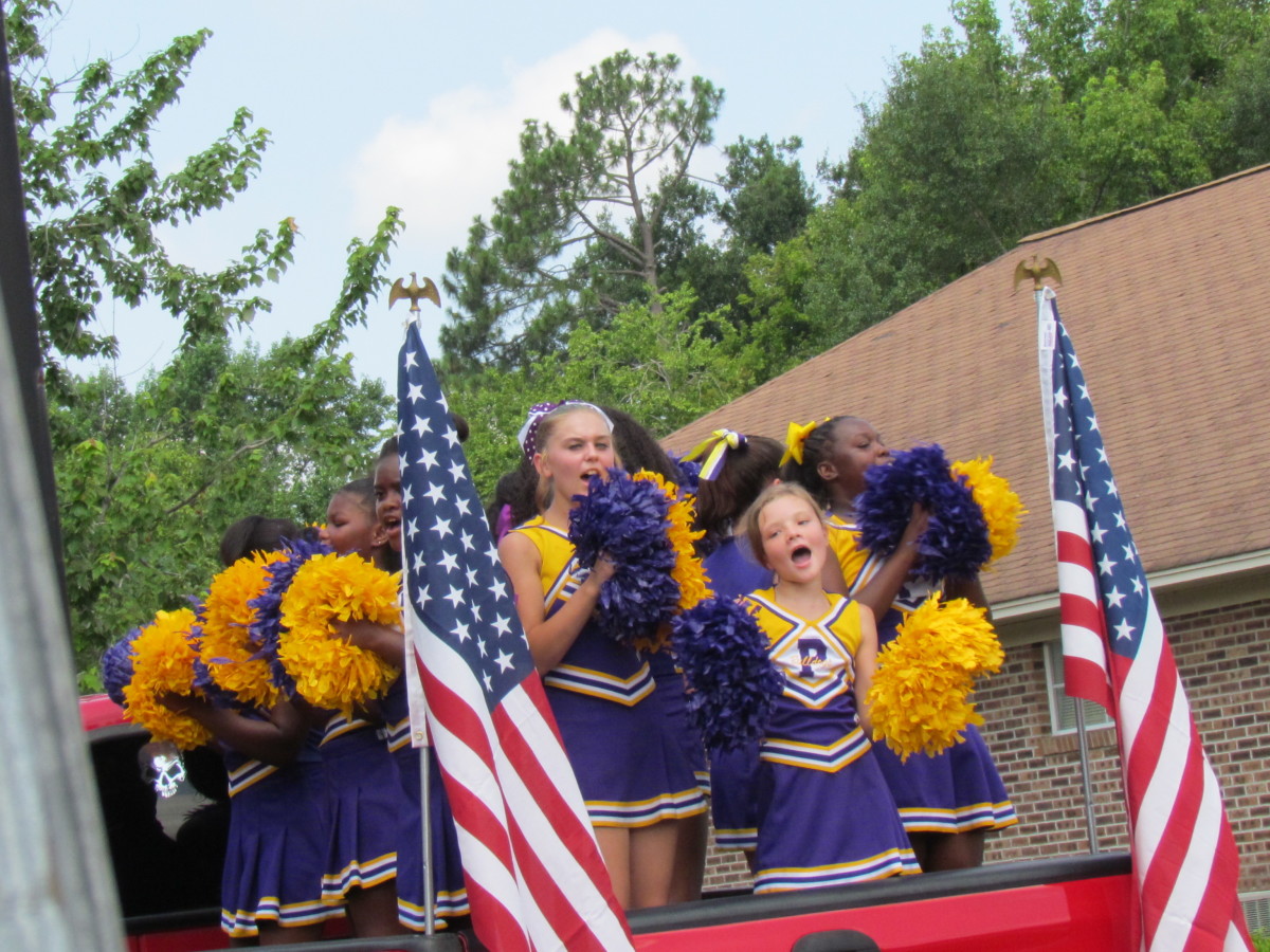 Mullins High Cheerleaders, were a part of the parade as well. 