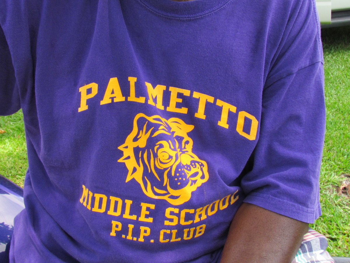 One of the T-Shirts for our old school Palmetto which is now a middle school in the city of Mullins.