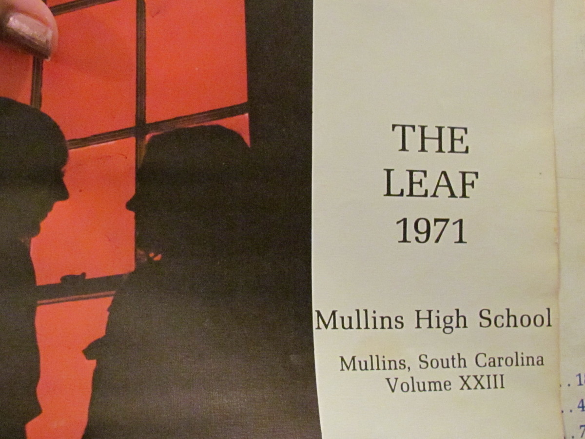 The yearbook of one of the graduates of the first class to integrate Mullins High in 1971. The yearbook was entitled, "The Leaf." 