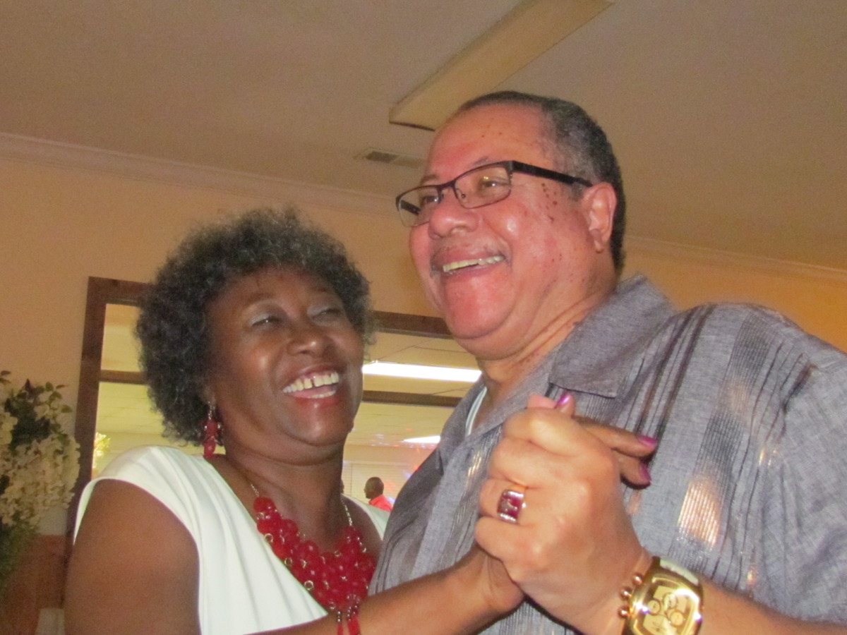Howard Long and Carolyn Buie, enjoy a dance and some laughter.