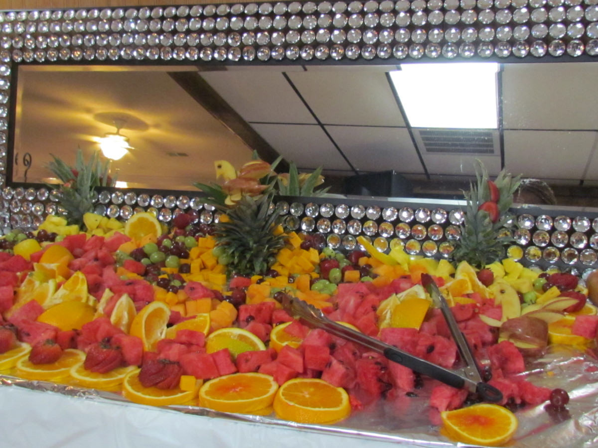 An amazing display of fruit salad was available for our eating pleasure.
