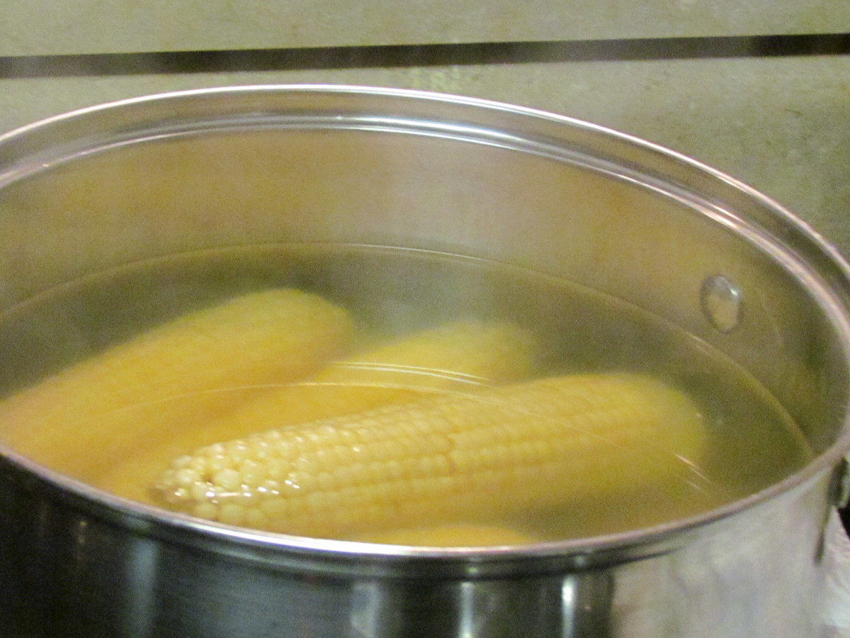 Fresh White corn was a part of our menu for dinner at the Ellerby's. 