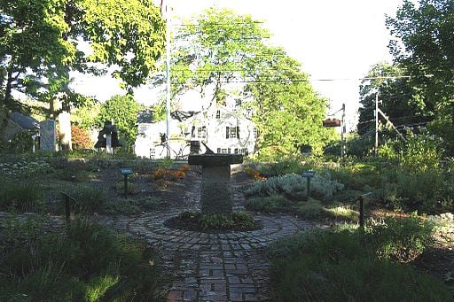  An example of a colonial herb garden in Massachusetts.