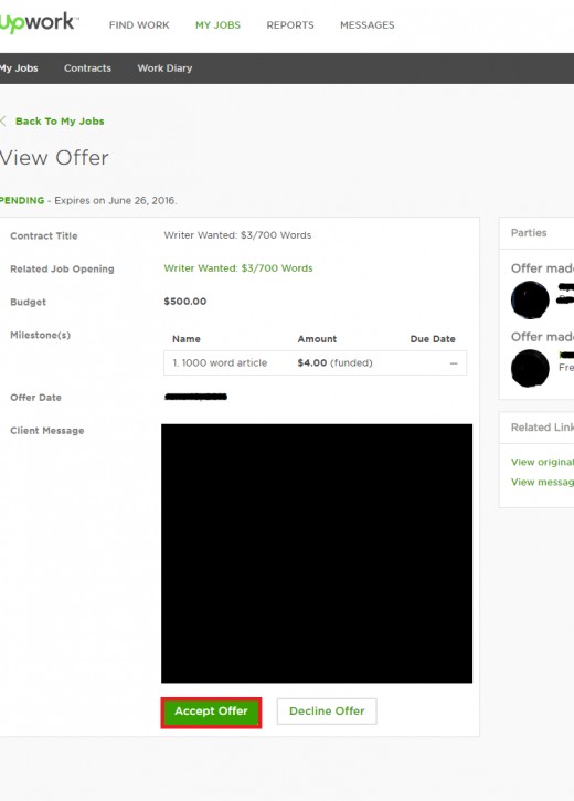 How To Accept A Job Offer On Upwork Hubpages