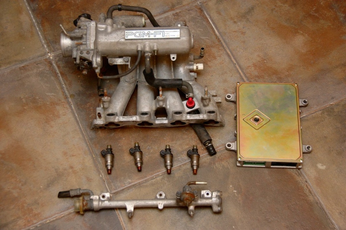 Electronic Fuel Injection system components.