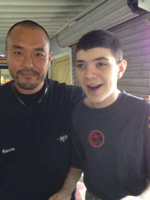 Alex with his good friend Mr. Kim.  