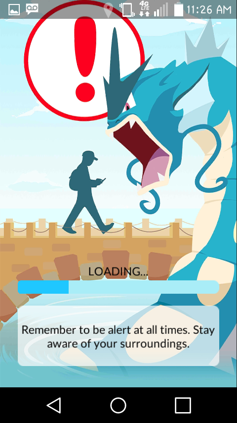 Pokemon Go loading screen.