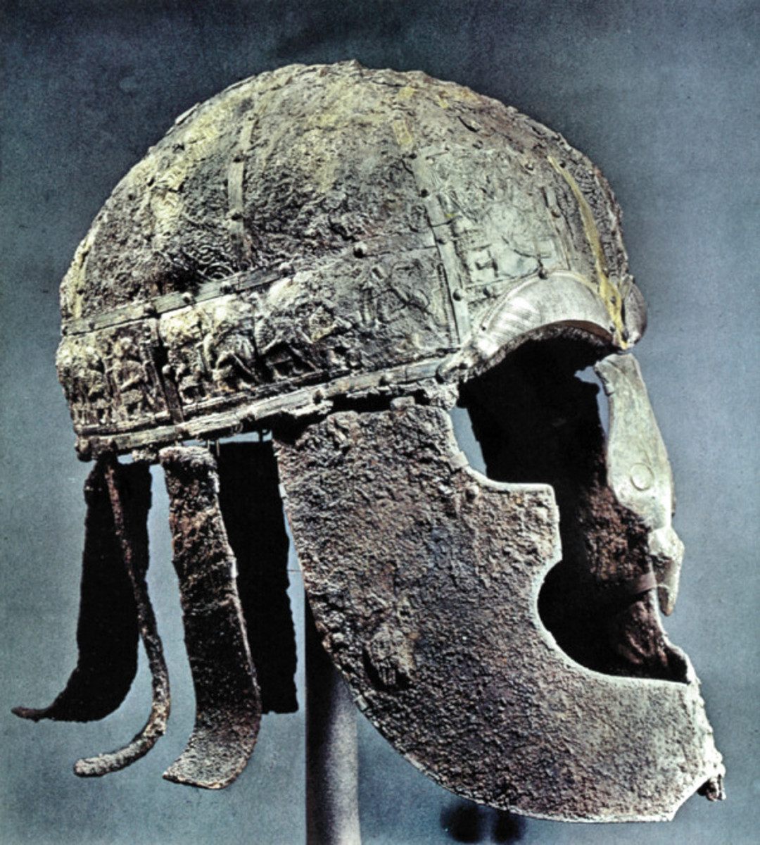 Vendel helm found near Uppsala, Sweden. Armour fit for a king