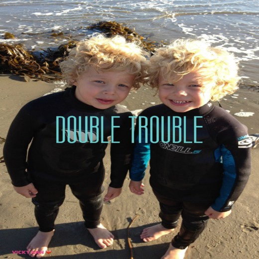 Each child will develop at different rates whether they are twins or not.