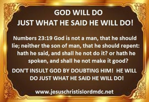 What He Says, He Will Do!