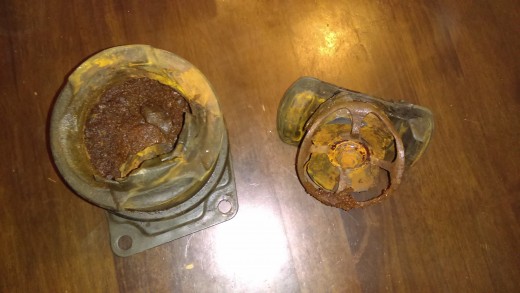 Broken rear mount