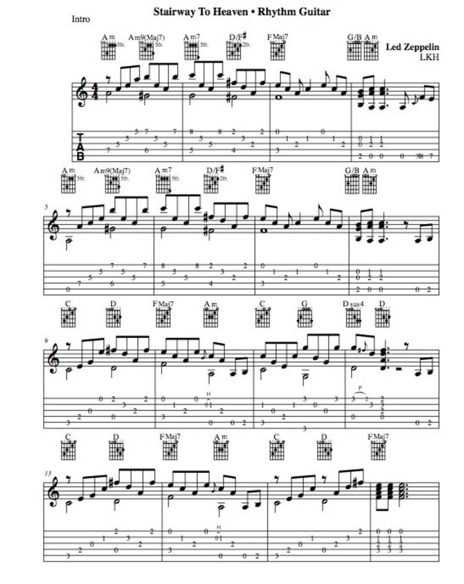 Stairway To Heaven Chord Chart