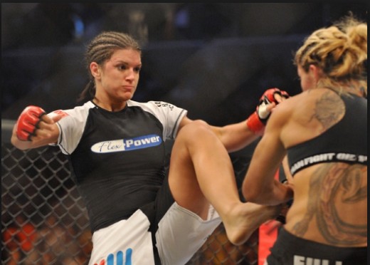 Another of Gina's powerful kicks