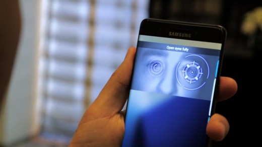 First time in a Samsung Galaxy Note, an iris scanner which is not found in an iPhone 7.