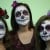 Traditional Day of the Dead faces.