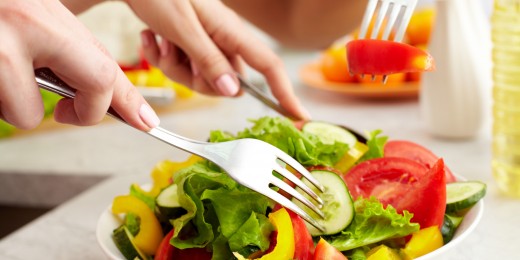 Eating healthy means eating a balanced diet from fruits and veggies to meat.