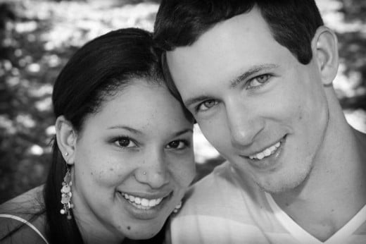 Daughter #1 - Desiree with her husband, Justin Anderson. [Photo by Ray Gosha]