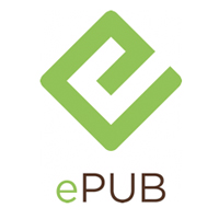 ePub Logo, the most widely accepted ebook format. 