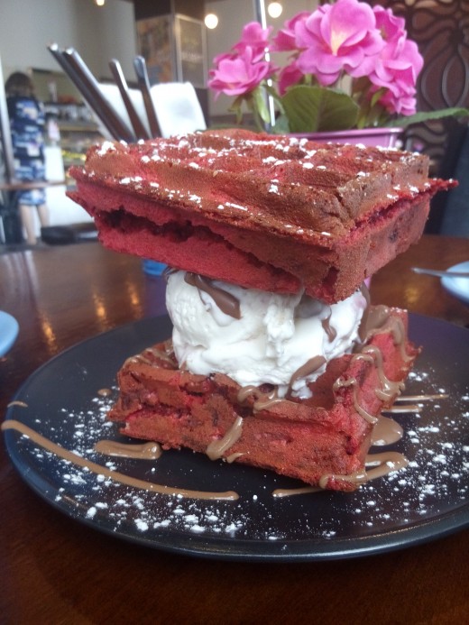 The red velvet waffle: innocent, delectable, unloved. 