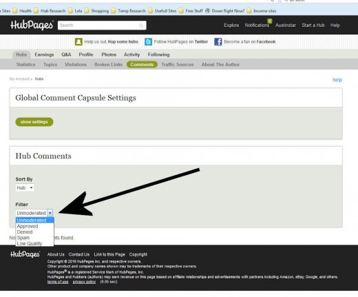 Global Settings For Comments Global Settings For Comments