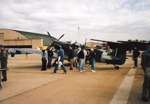 A Spitfire at the Andrews AFB Open House, 2005.