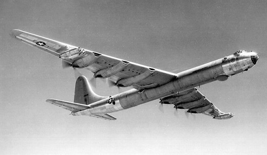 The B-36 in flight 