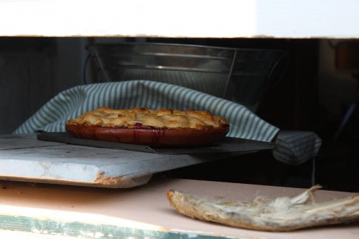 A freshly baked pie from the kitchen at Fort York, Toronto. Photo by Suzanne Coolen