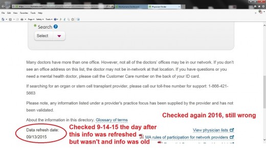 Humana Insurance site full of errors and outdated info