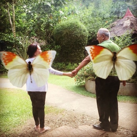 This was the only photo I have with the butterflies and its not with me, hehehe