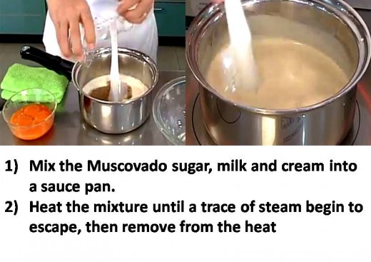 Making the Cream brulee mixture