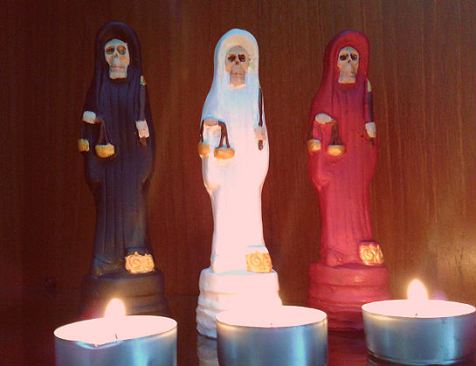 Santa Muerte devotional figurines