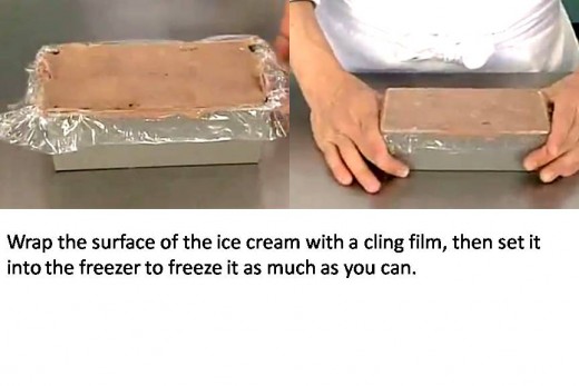 Wrap with a layer of cling film, then send it back to the freezer.