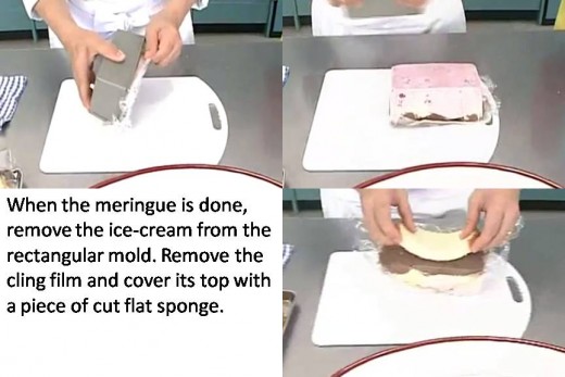 Remove, the ice cream from the mold.