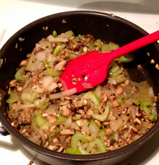 Sautee the vegetables until the onions are clear, and then puree.