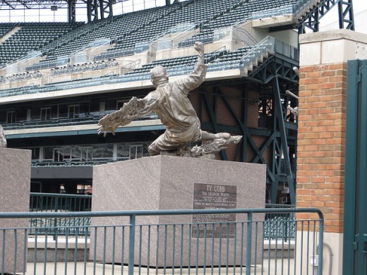 Monument to Ty Cobb at Comerica
