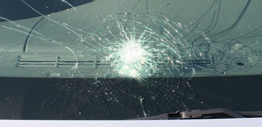 A car window glass can only be broken by a sharp pointed object and not a blunt one.