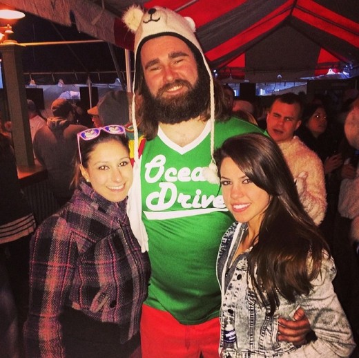 Philadelphia Eagles center Jason Kelce needs to spend less time stealing this poor dude's girlfriend and more time working on his game