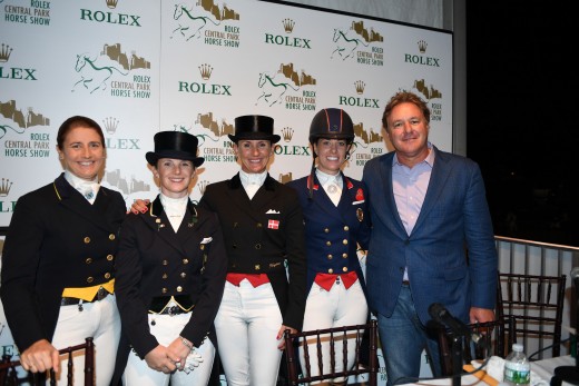 (l-r) Brittany Fraser-Beaulieu, Judy Reynolds, Tinne Vilhelmson-Silfven, Charlotte Dujardin and Mark Bellissimo.