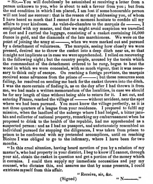 From the 1832 memoirs of Eugène François Vidocq