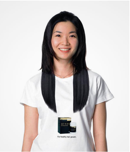 Bring back your long hair in an illusion with this t shirt design.