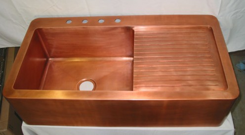 Copper farmhouse sink