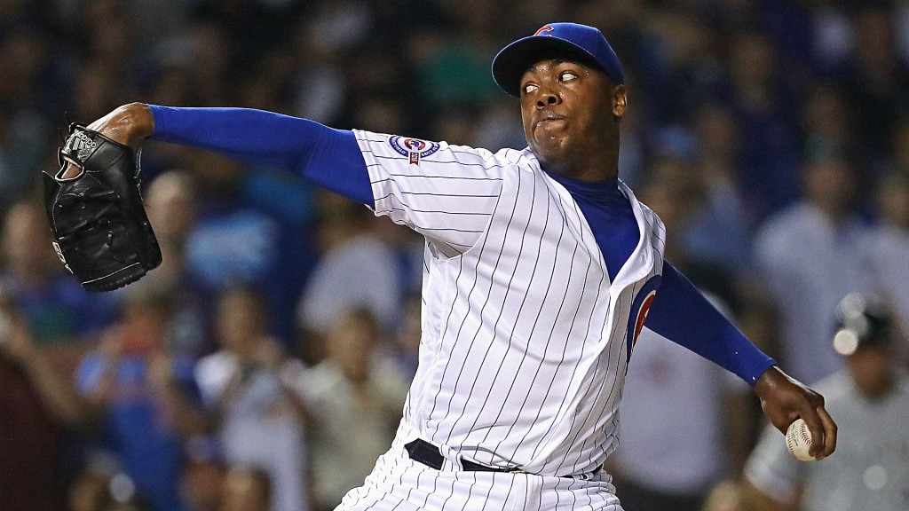 Aroldis Chapman the hardest throwing pitcher in Major League Baseball