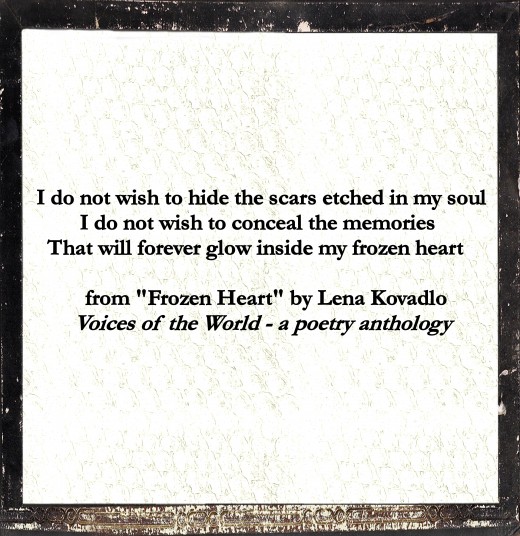 From "Frozen Heart" by poet Lena Kovadlo