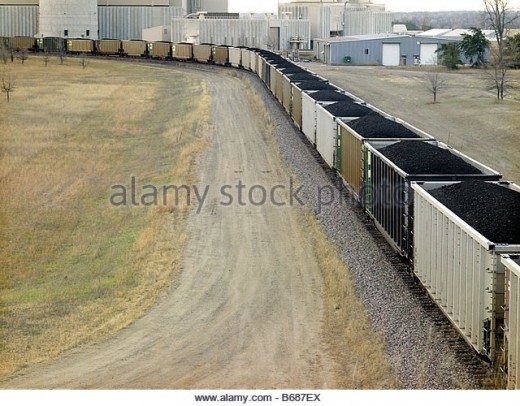 Coal train being loaded.