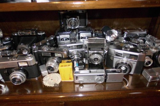 Collecting Classic Cameras. Image by Frances Spiegel. All rights reserved.