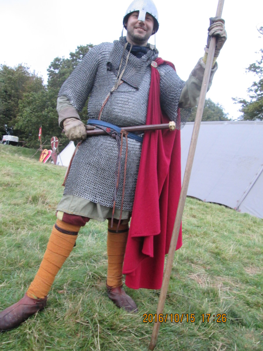 Here's one of his friends. The outfits are historically well researched. William brought many men from the Rhineland offered by the Emperor Henry to help take the crown from Harold