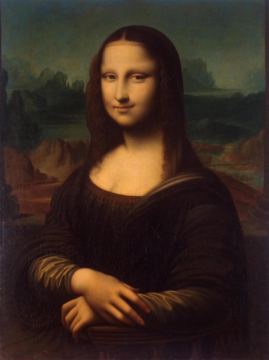 “Mona Lisa” Leonardo Da Vinci, 1503, 77 x 53 cm, oil on panel